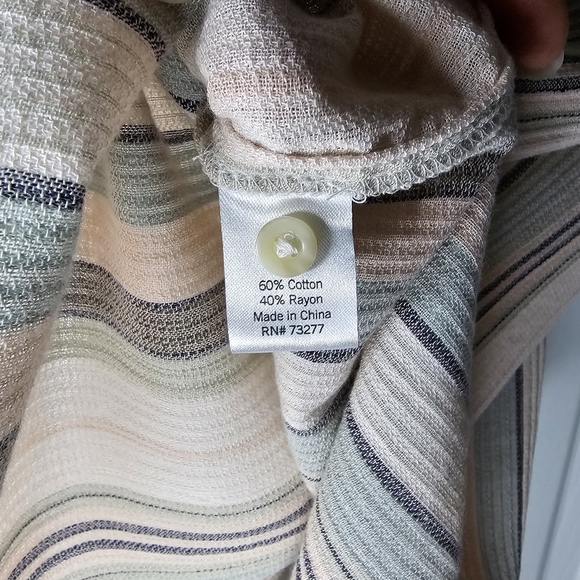 Sonoma Button Down Striped Tank Top Sz xl - Picture 8 of 11
